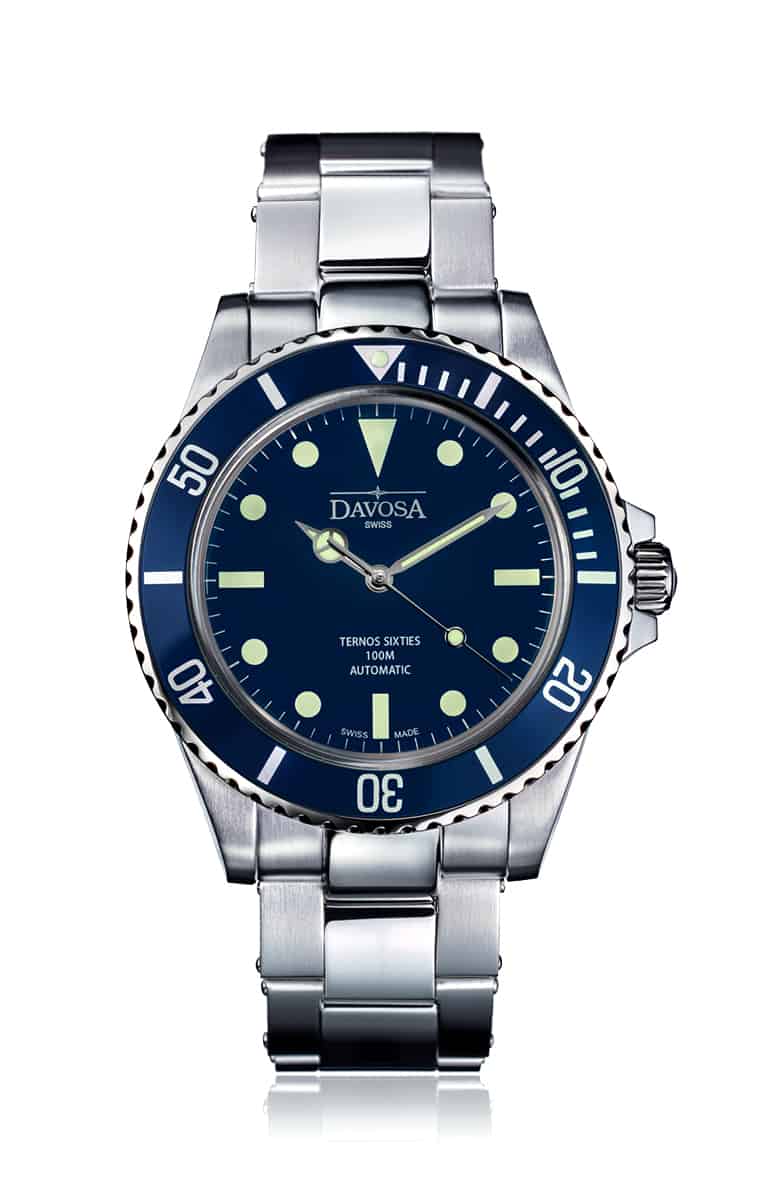 Ternos Sixties Automatic 100m Blue Diving Watch 16152540 Diver Davosa USA Official Distributor. Prices are Final. Tax & duties included.
