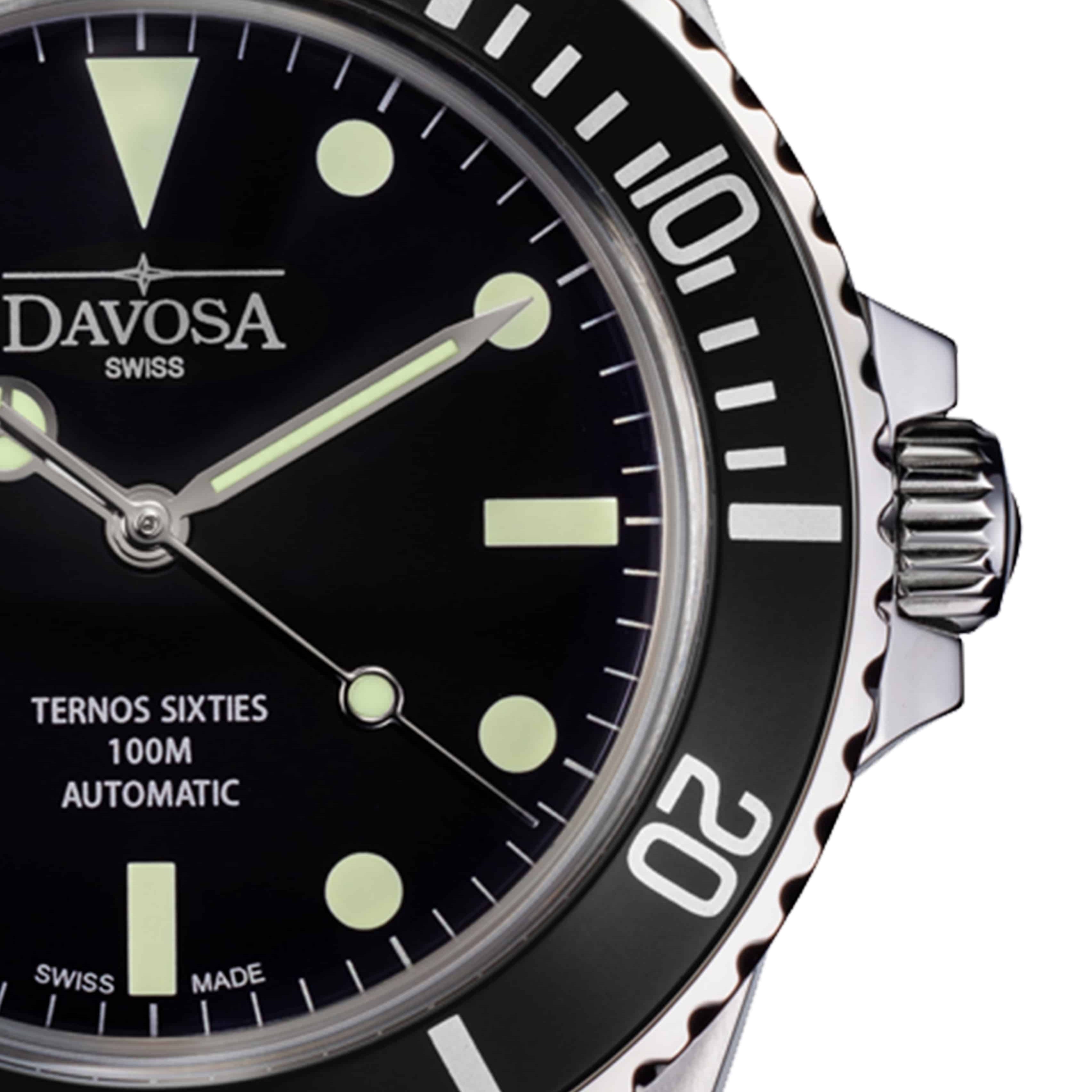 Ternos Sixties Automatic 100m Black Diving Watch 16152550 Diver Davosa USA Official Distributor. Prices are Final. Tax & duties included.