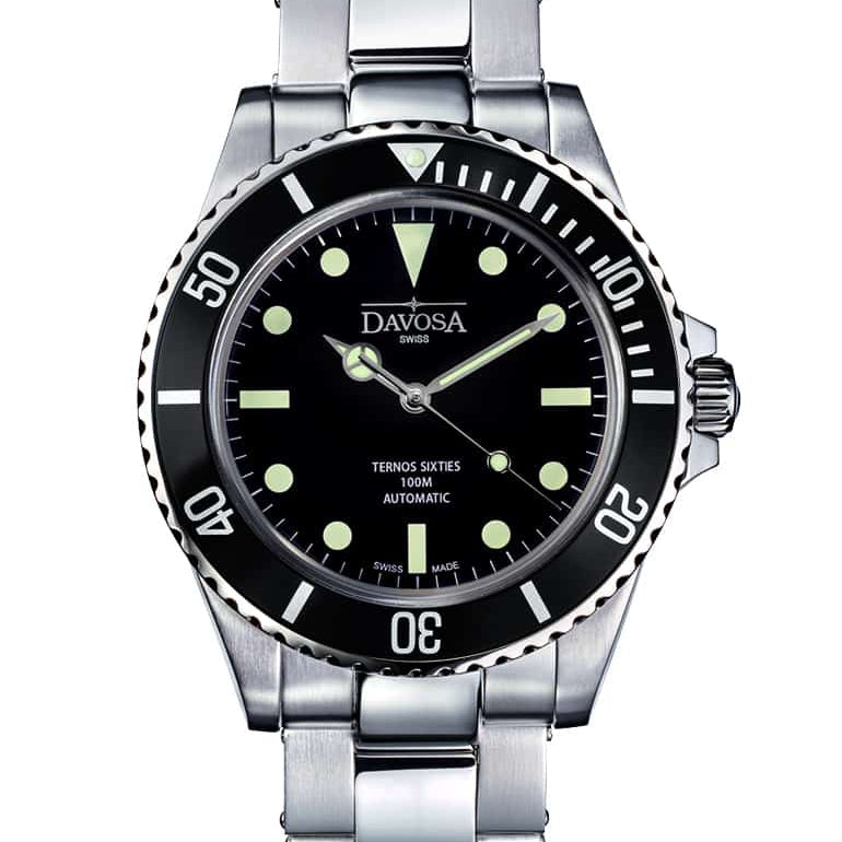 Ternos Sixties Automatic 100m Black Diving Watch 16152550 Diver Davosa USA Official Distributor. Prices are Final. Tax & duties included.
