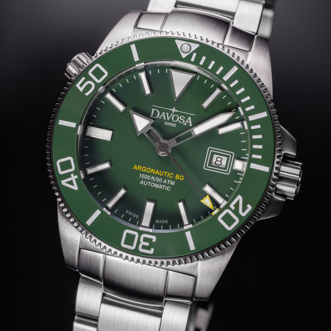 Argonautic BG Automatic 300m Green Men's Diver Watch 16152870 Diver Davosa USA Official Distributor. Prices are Final. Tax & duties included.