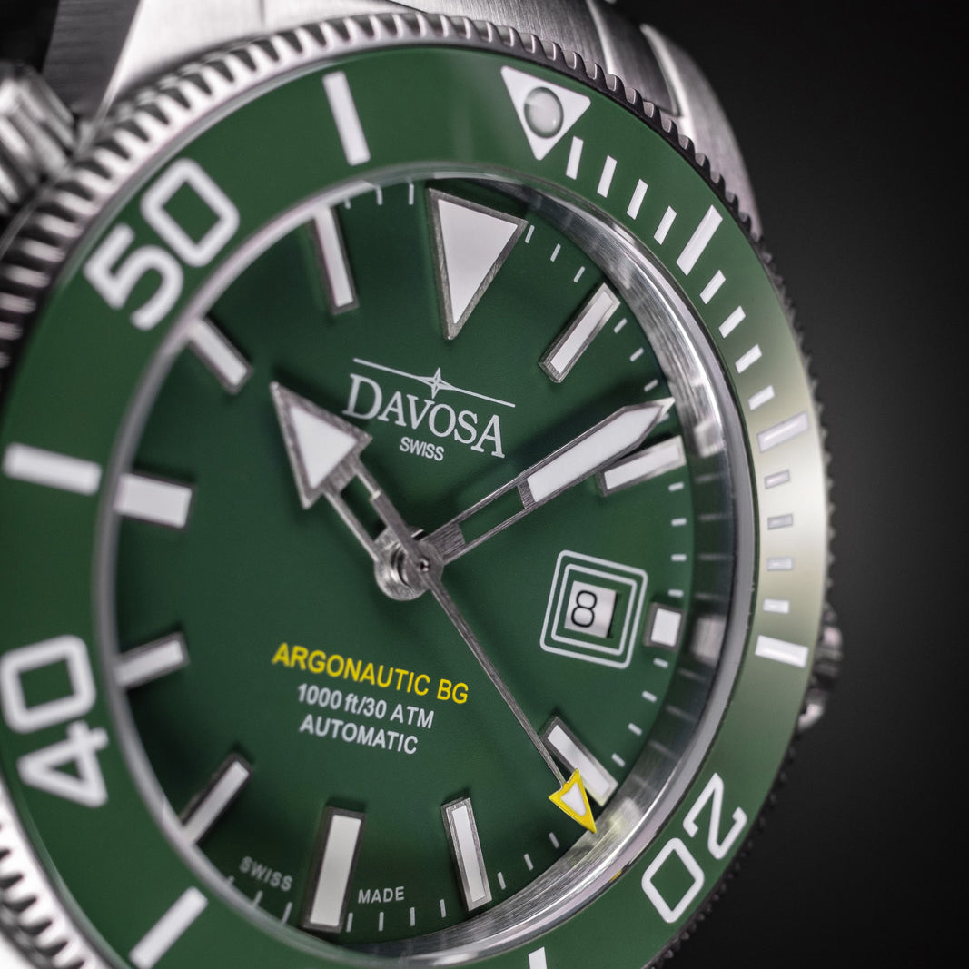 Argonautic BG Automatic 300m Green Men's Diver Watch 16152870 Diver Davosa USA Official Distributor. Prices are Final. Tax & duties included.