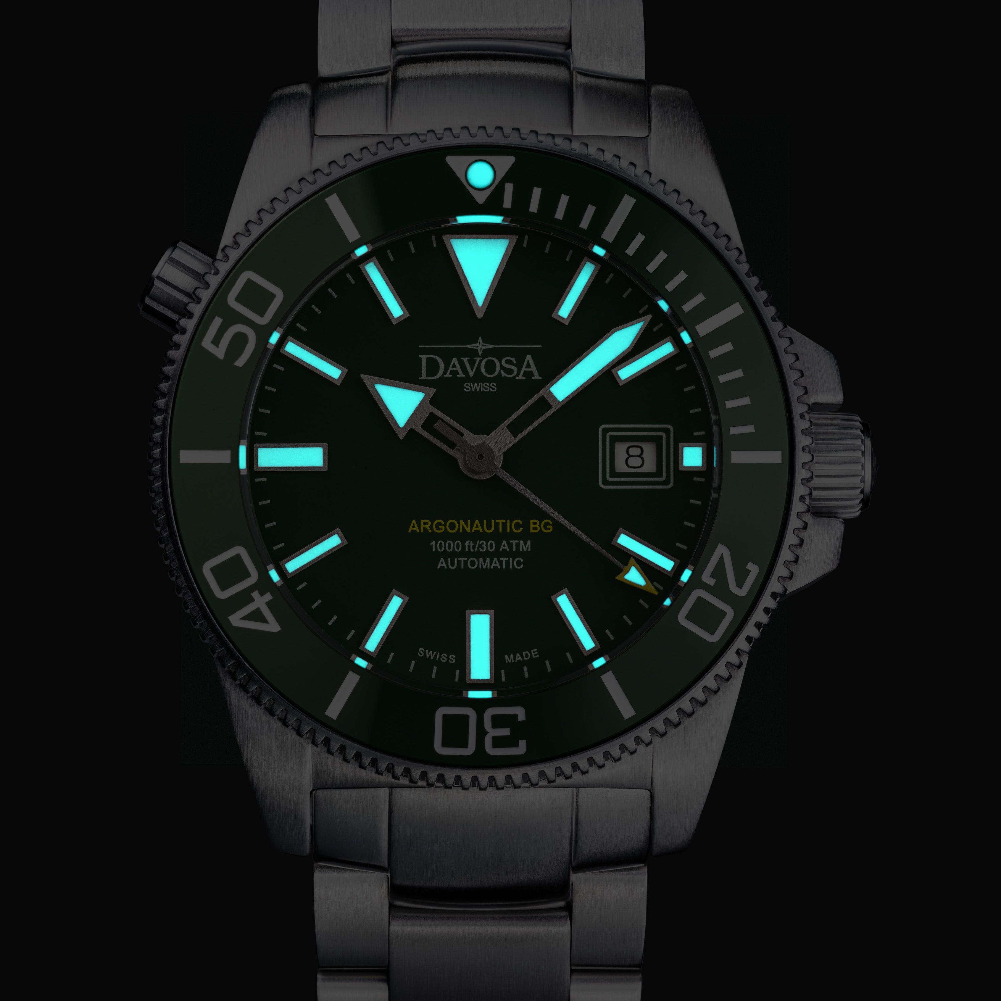 Argonautic BG Automatic 300m Green Men's Diver Watch 16152870 Diver Davosa USA Official Distributor. Prices are Final. Tax & duties included.