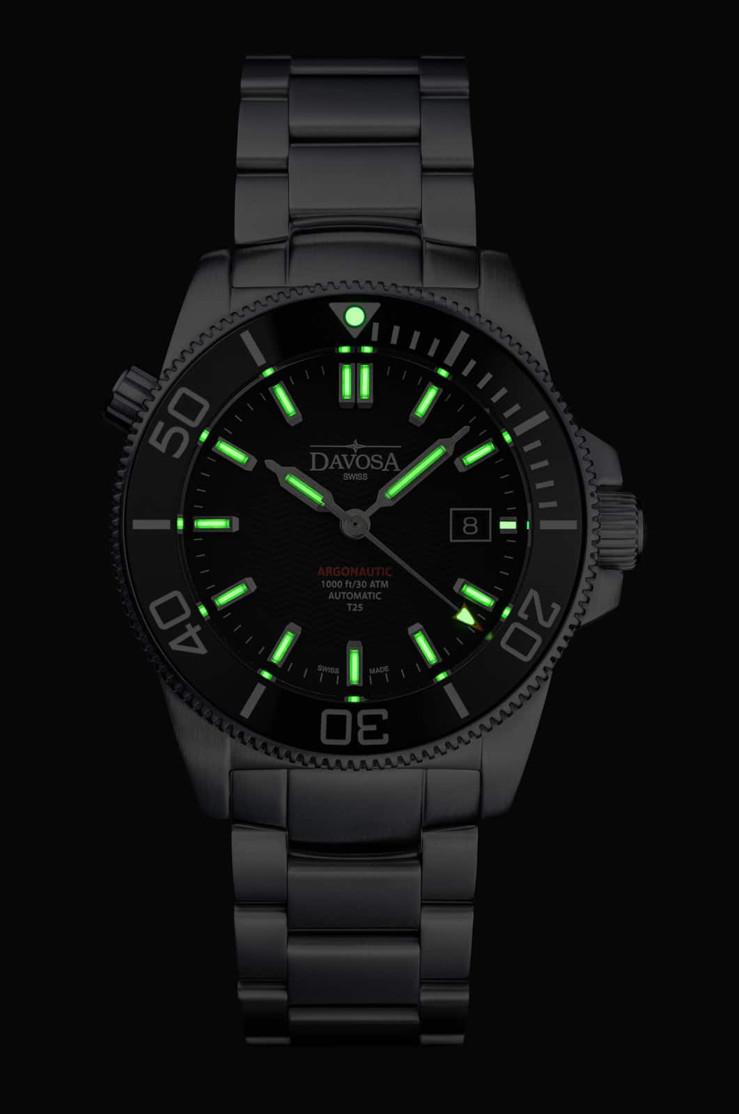 Argonautic Lumis Automatic Black Men's Diver Watch 16152920 Diver Davosa USA Official Distributor. Prices are Final. Tax & duties included.