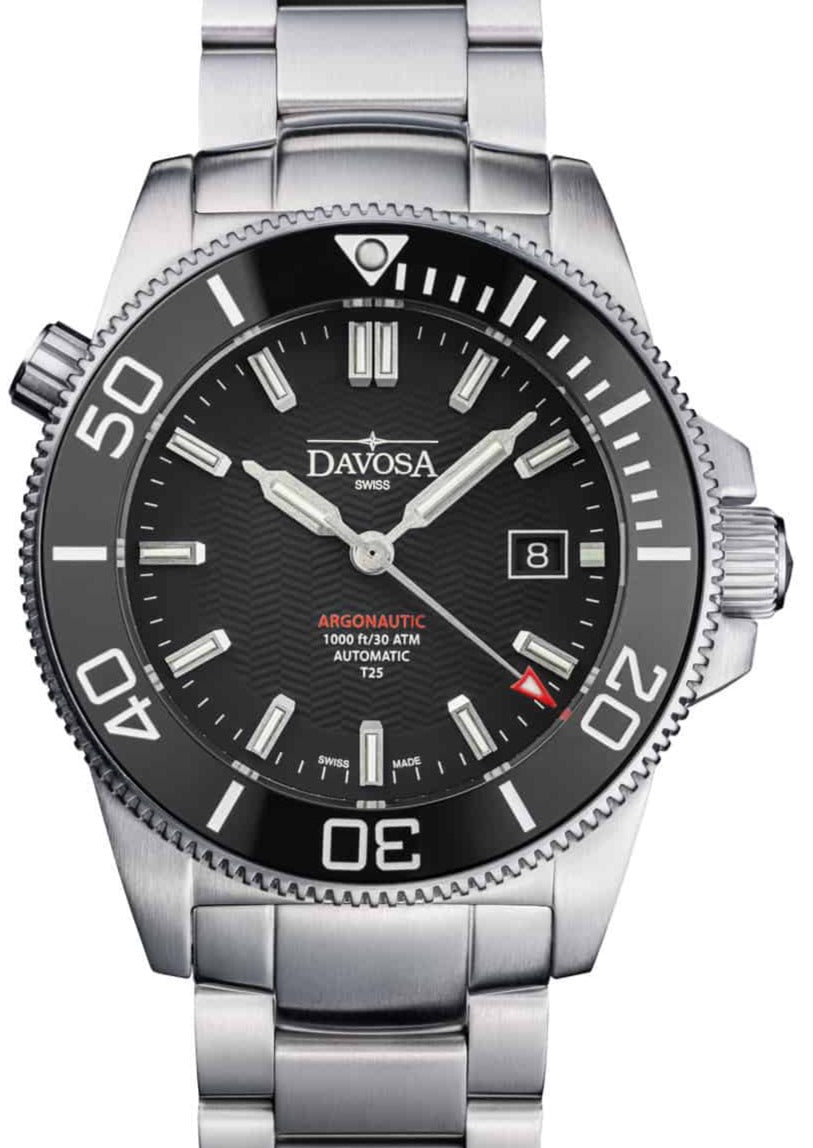 Argonautic Lumis Automatic Black Men's Diver Watch 16152920 Diver Davosa USA Official Distributor. Prices are Final. Tax & duties included.