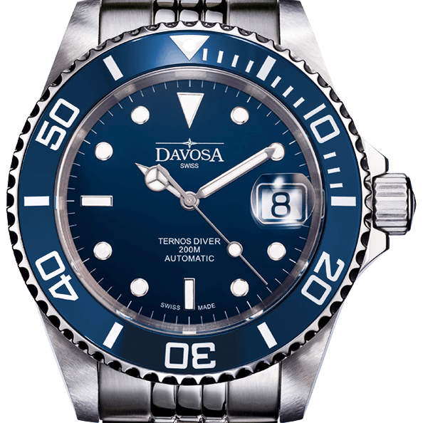 Ternos Ceramic Automatic 200m Blue Diving Watch 16155504 Diver Davosa USA Official Distributor. Prices are Final. Tax & duties included. 40mm Blue PentaLink