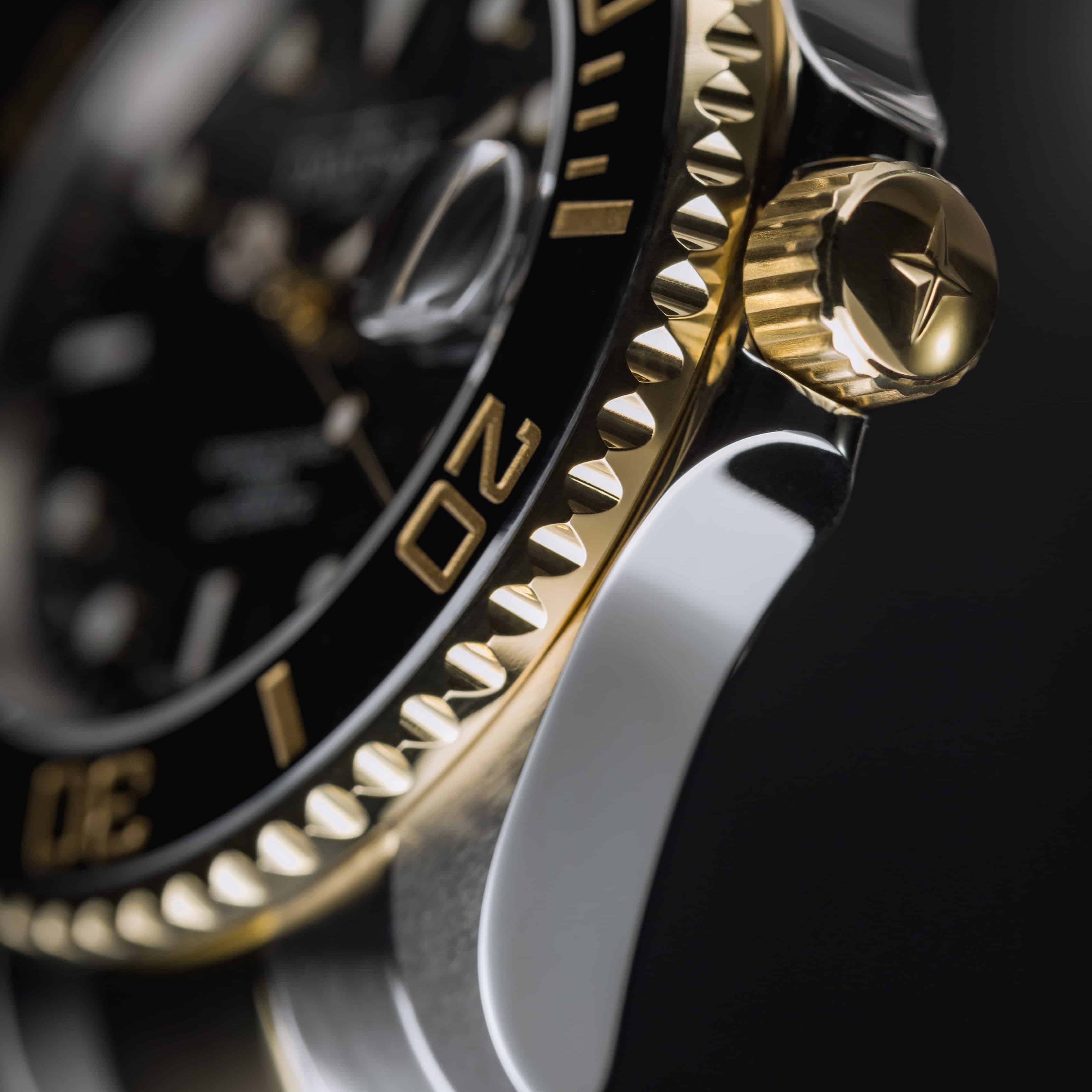 Ternos Ceramic Automatic Swiss-Made Black Gold Diving Watch 16155530 Diver Davosa USA Official Distributor. Prices are Final. Tax & duties included.