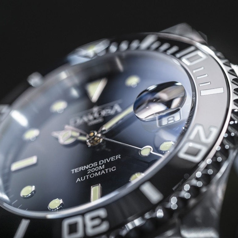 Ternos Ceramic Automatic Swiss-Made Black Diving Watch 16155505 Diver Davosa USA Official Distributor. Prices are Final. Tax & duties included.
