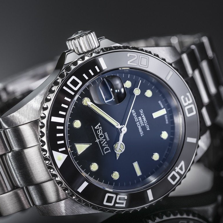 Ternos Ceramic Automatic 200m Swiss-Made Black Unisex Diver Watch 16155550 Diver Davosa USA Official Distributor. Prices are Final. Tax & duties included.