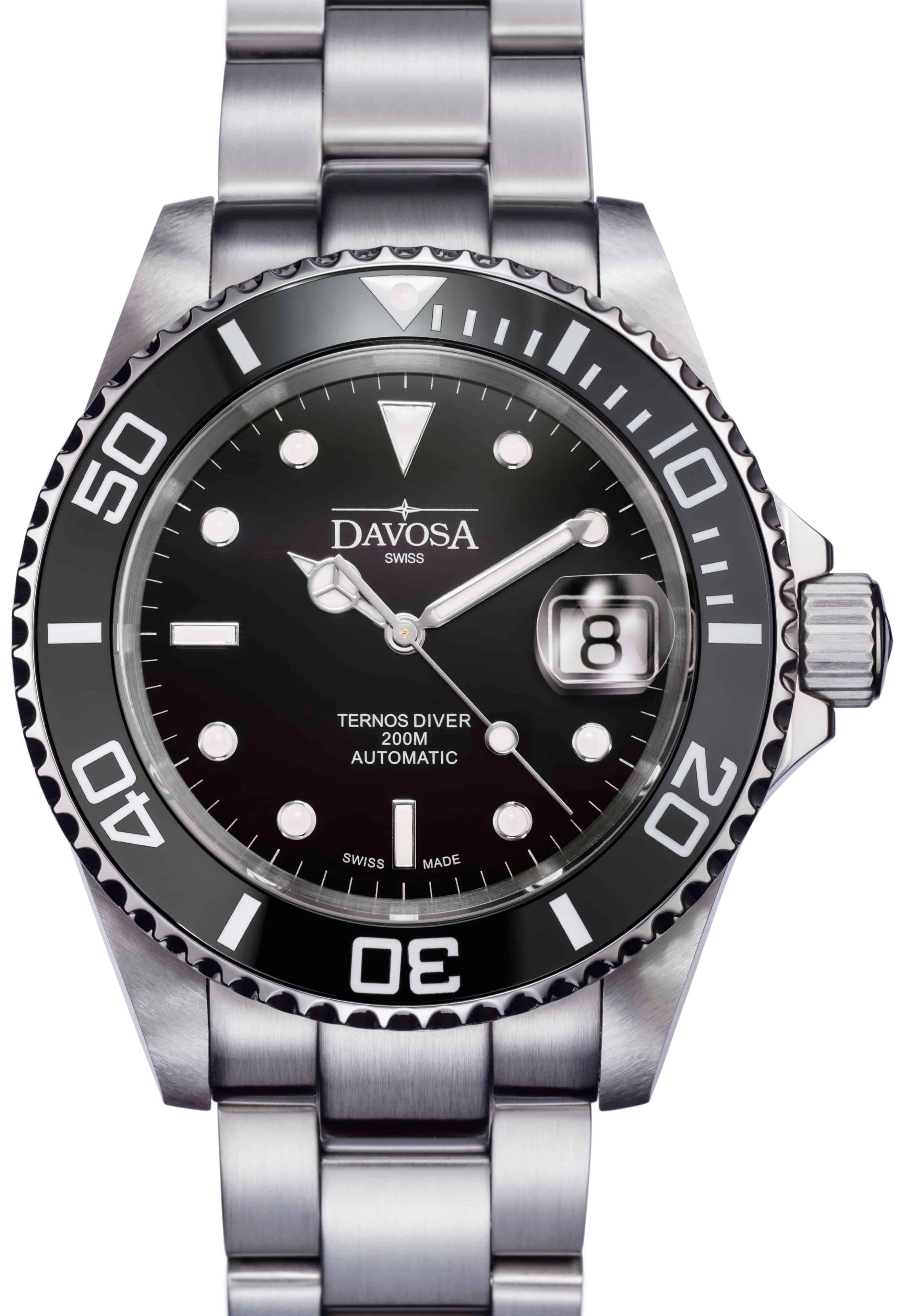 Ternos Ceramic Automatic 200m Swiss-Made Black Unisex Diver Watch 16155550 Diver Davosa USA Official Distributor. Prices are Final. Tax & duties included.