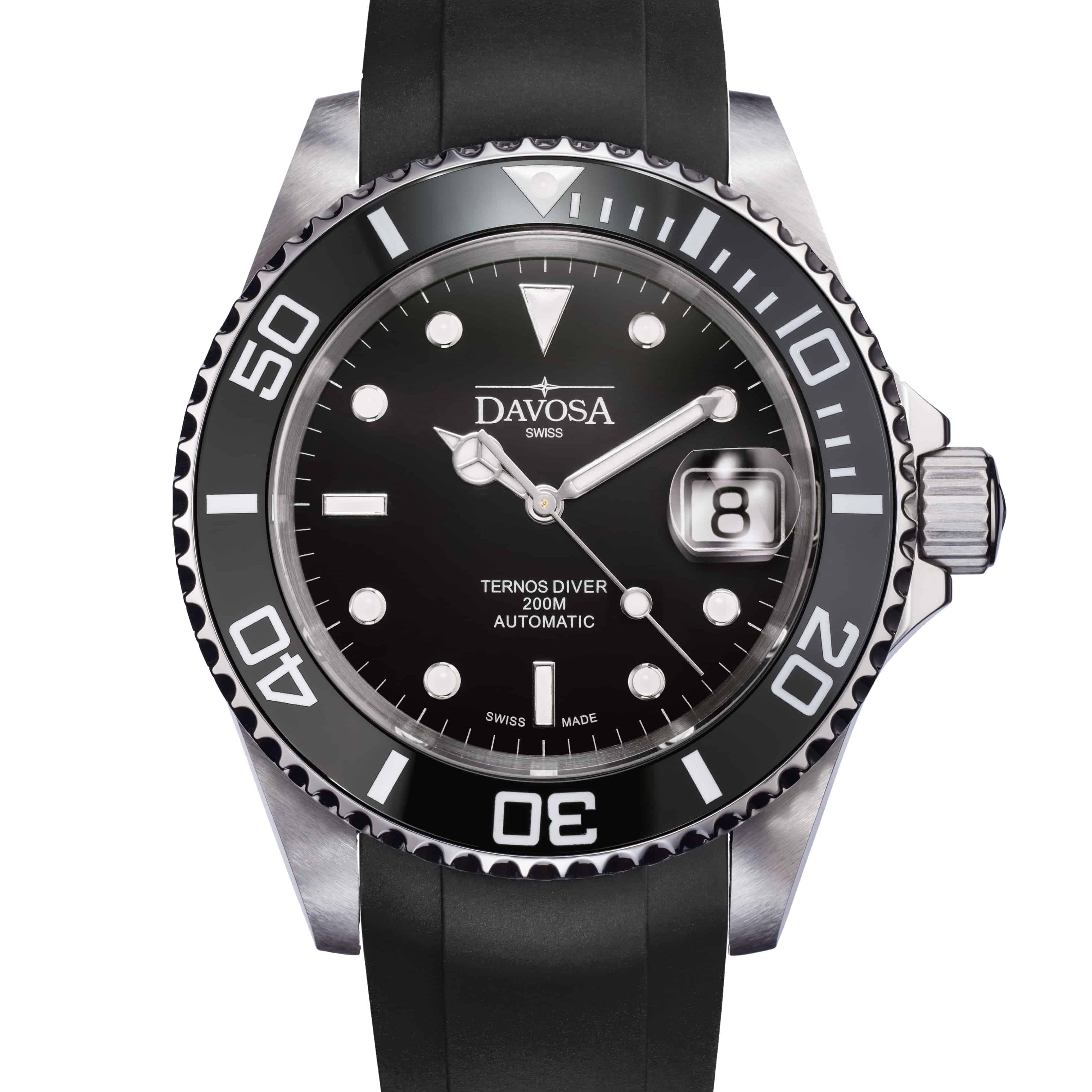 Davosa Swiss Original Ternos Ceramic Black Rubber Band 20mm 169.555.55 Straps Davosa USA Official Distributor. Prices are Final. Tax & duties included.