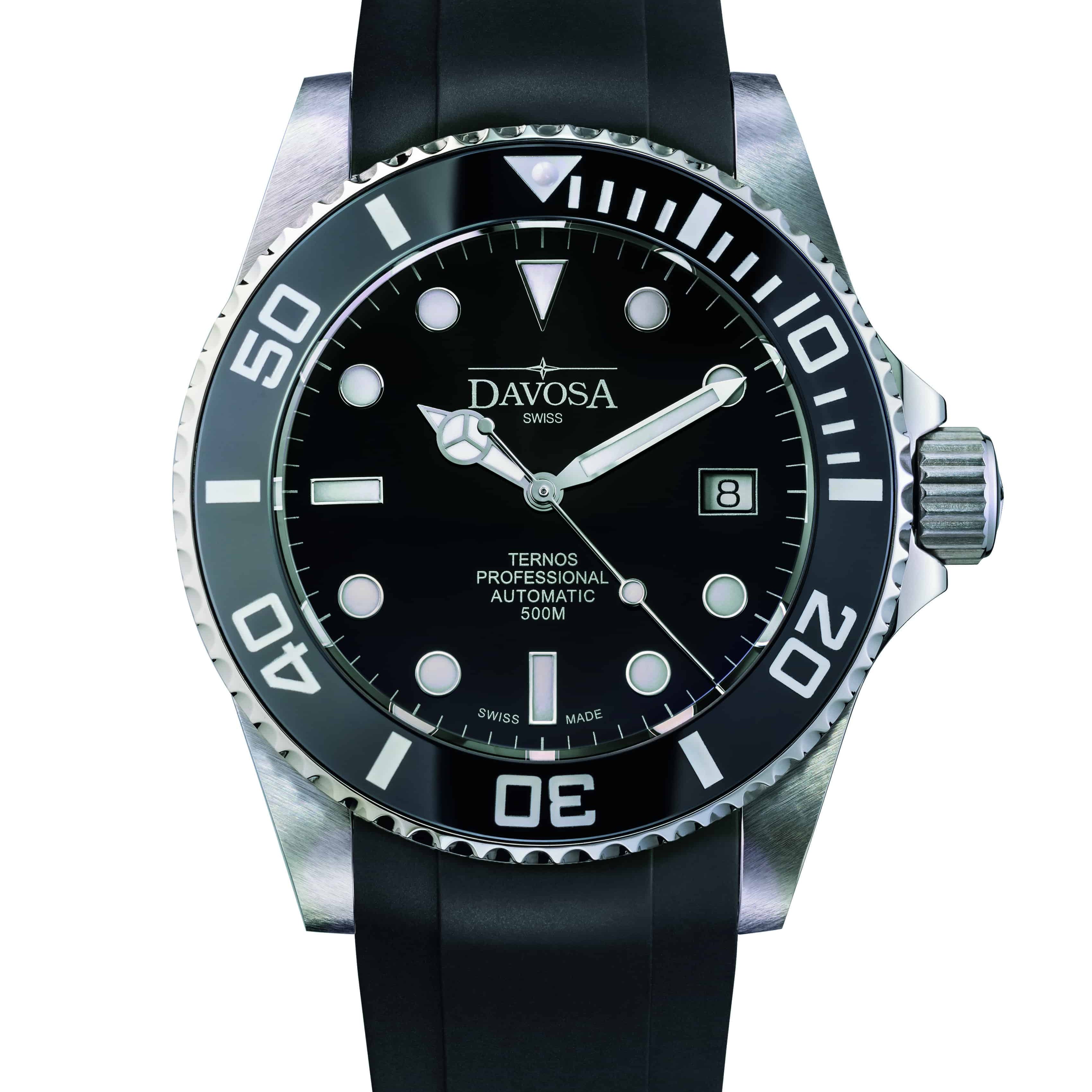 Davosa Swiss Original Ternos Professional Black Rubber Band 22mm 169.559.55 Straps Davosa USA Official Distributor. Prices are Final. Tax & duties included.