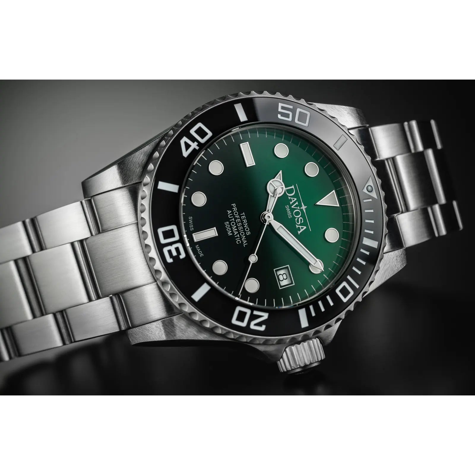 Ternos Professional Automatic 500m Green Black Diving Watch 16155975 Diver Davosa USA Official Distributor. Prices are Final. Tax & duties included.