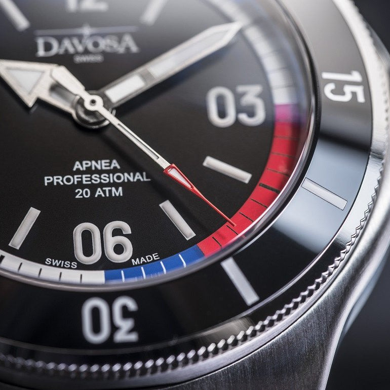 Apnea Pro Automatic Swiss-Made 200m Men's Diver Watch 16156855 Diver Davosa USA Official Distributor. Prices are Final. Tax & duties included.