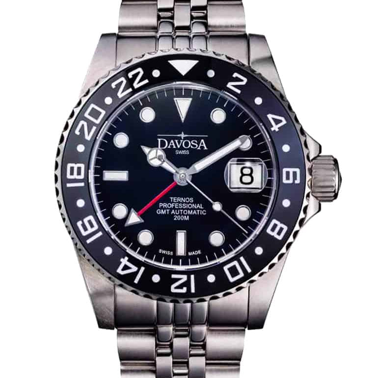 Ternos Professional Automatic 200m GMT Black Diving Watch 16157105 GMT Davosa USA Official Distributor. Prices are Final. Tax & duties included.