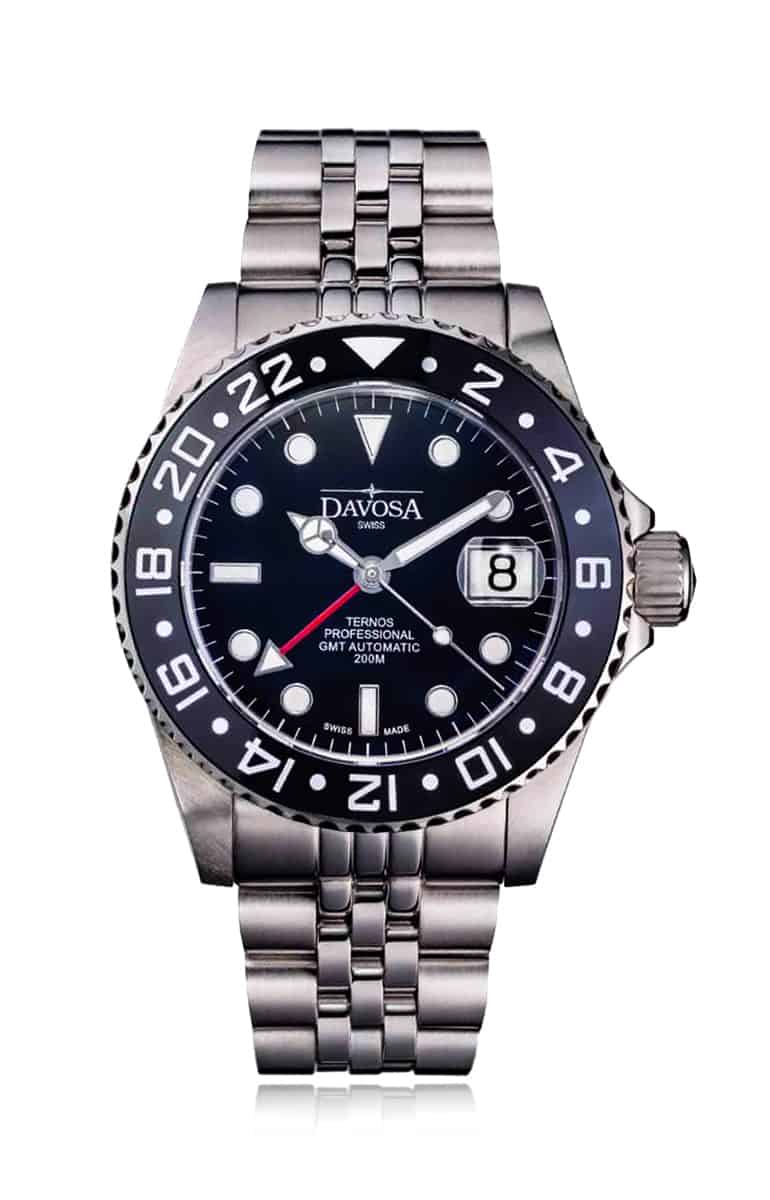 Ternos Professional Automatic 200m GMT Black Diving Watch 16157105 GMT Davosa USA Official Distributor. Prices are Final. Tax & duties included.