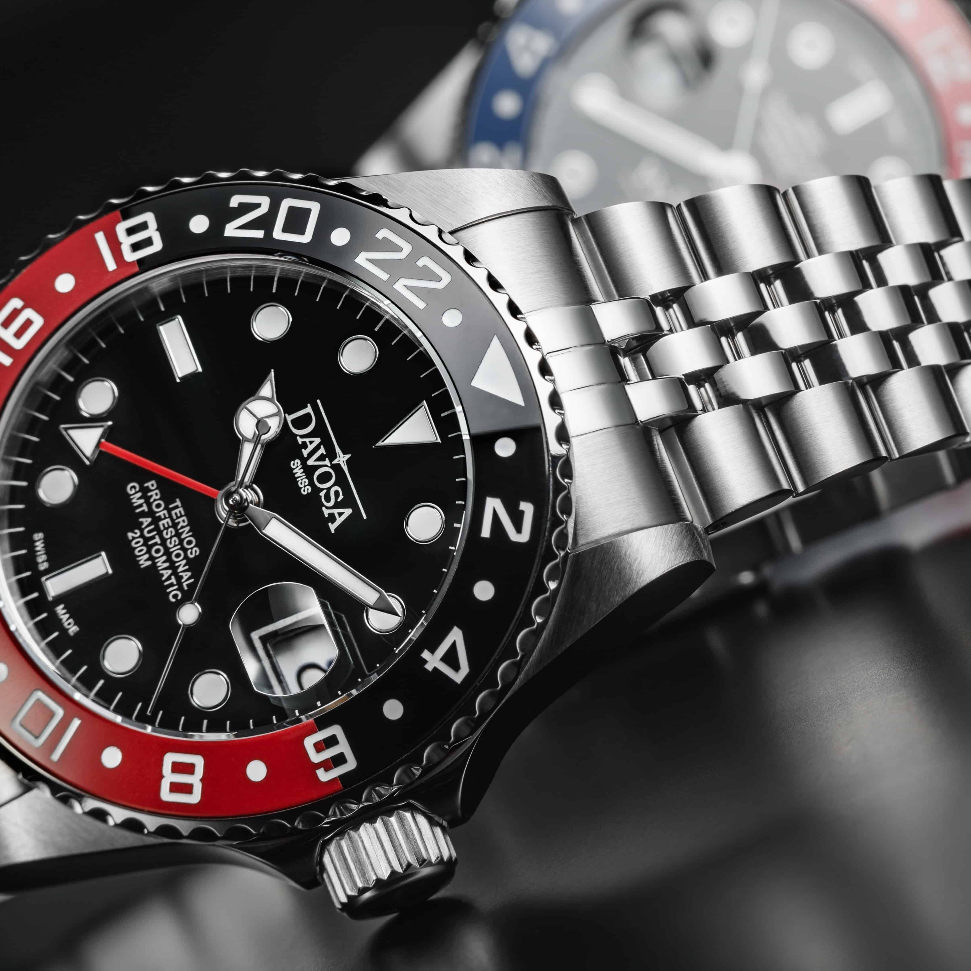 Ternos Professional Automatic 200m GMT Black Red Diving Watch 16157109 GMT Davosa USA Official Distributor. Prices are Final. Tax & duties included.