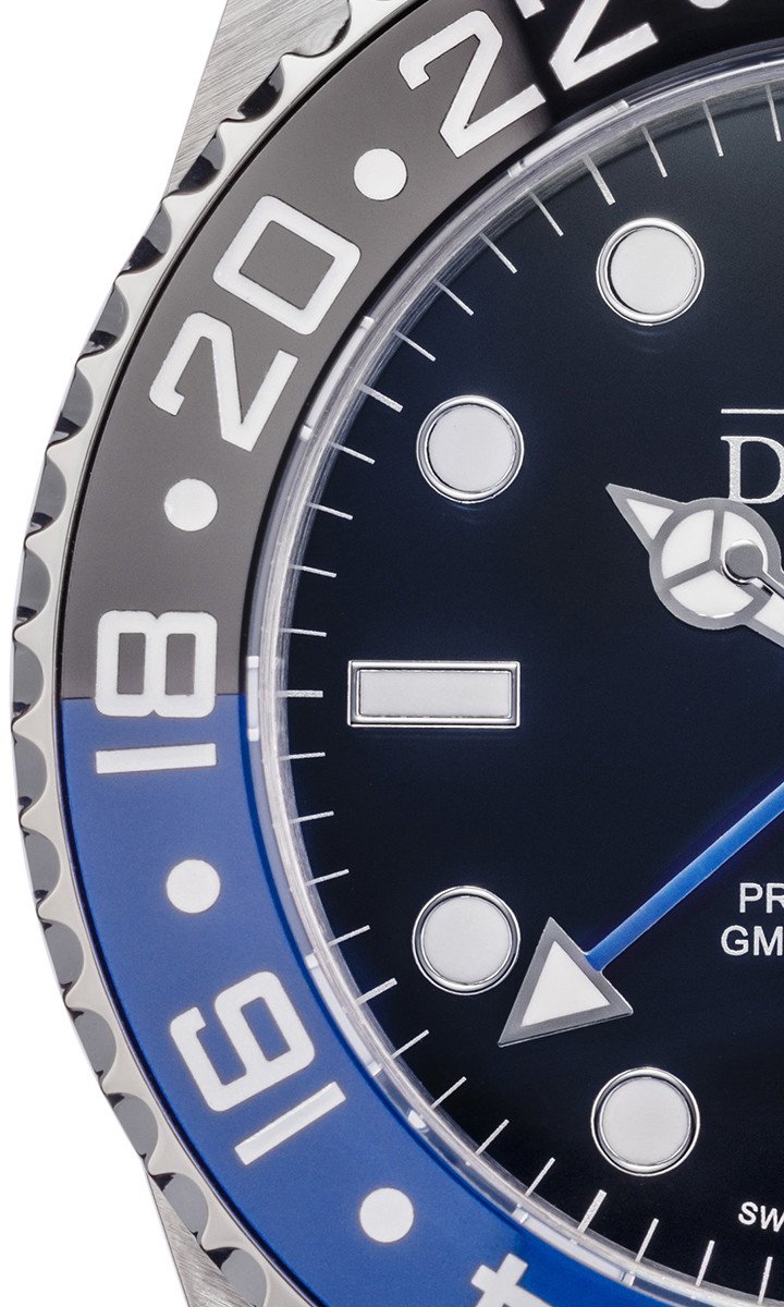 Ternos Professional Automatic 200m GMT Black Blue Diving Watch 16157145 GMT Davosa USA Official Distributor. Prices are Final. Tax & duties included.