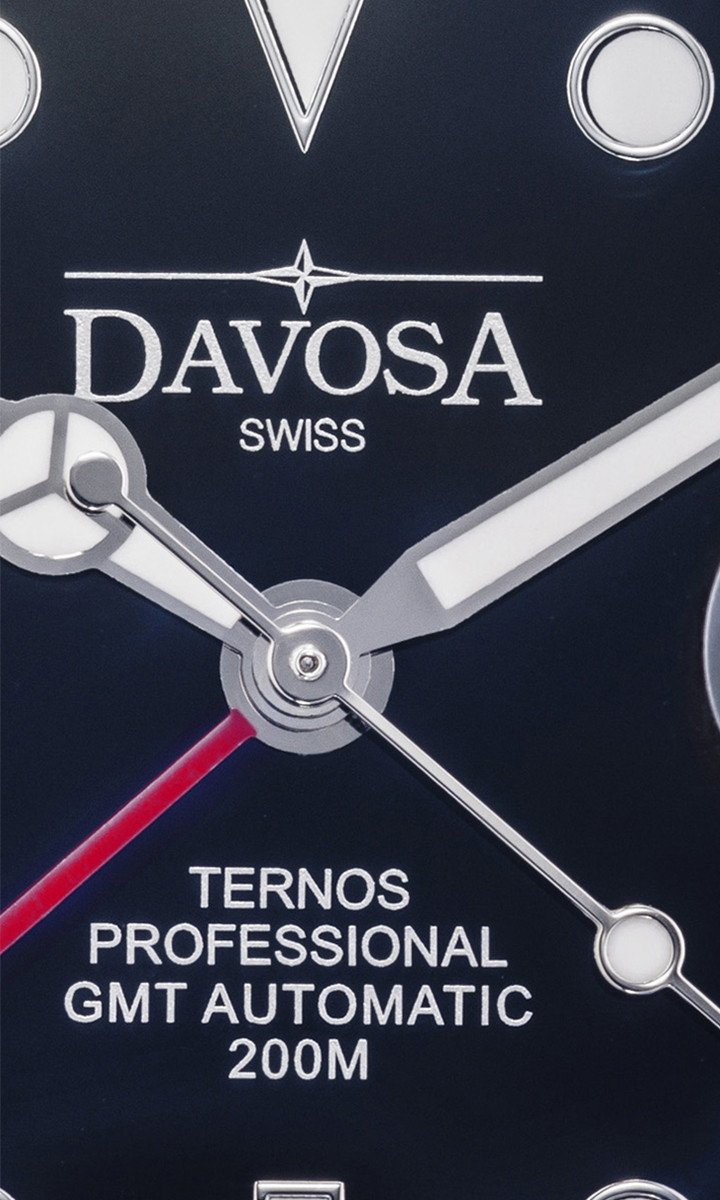 Ternos Professional Automatic 200m GMT Black Diving Watch 16157150 GMT Davosa USA Official Distributor. Prices are Final. Tax & duties included.