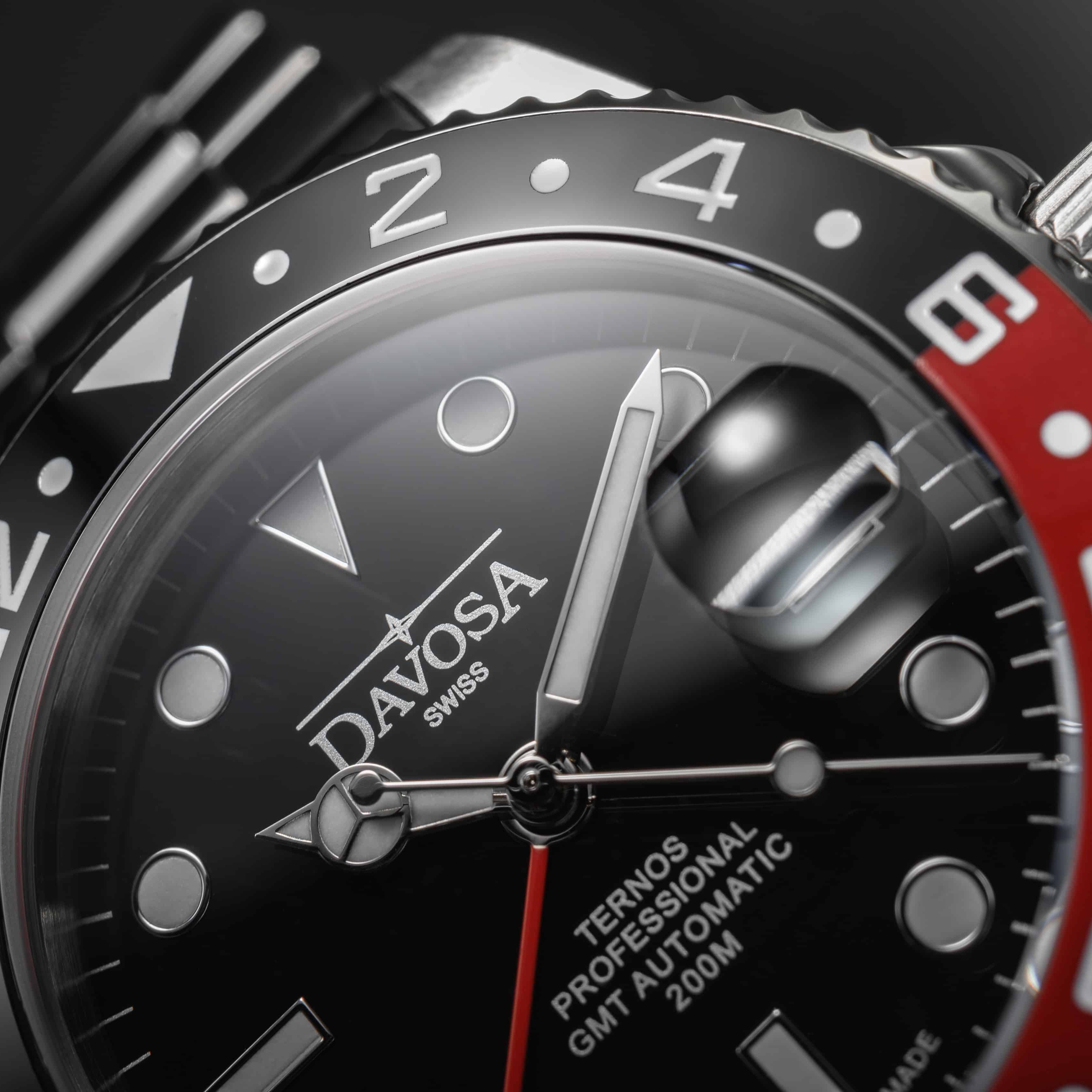 Ternos Professional Automatic 200m GMT Black Red Diving Watch 16157109 GMT Davosa USA Official Distributor. Prices are Final. Tax & duties included.
