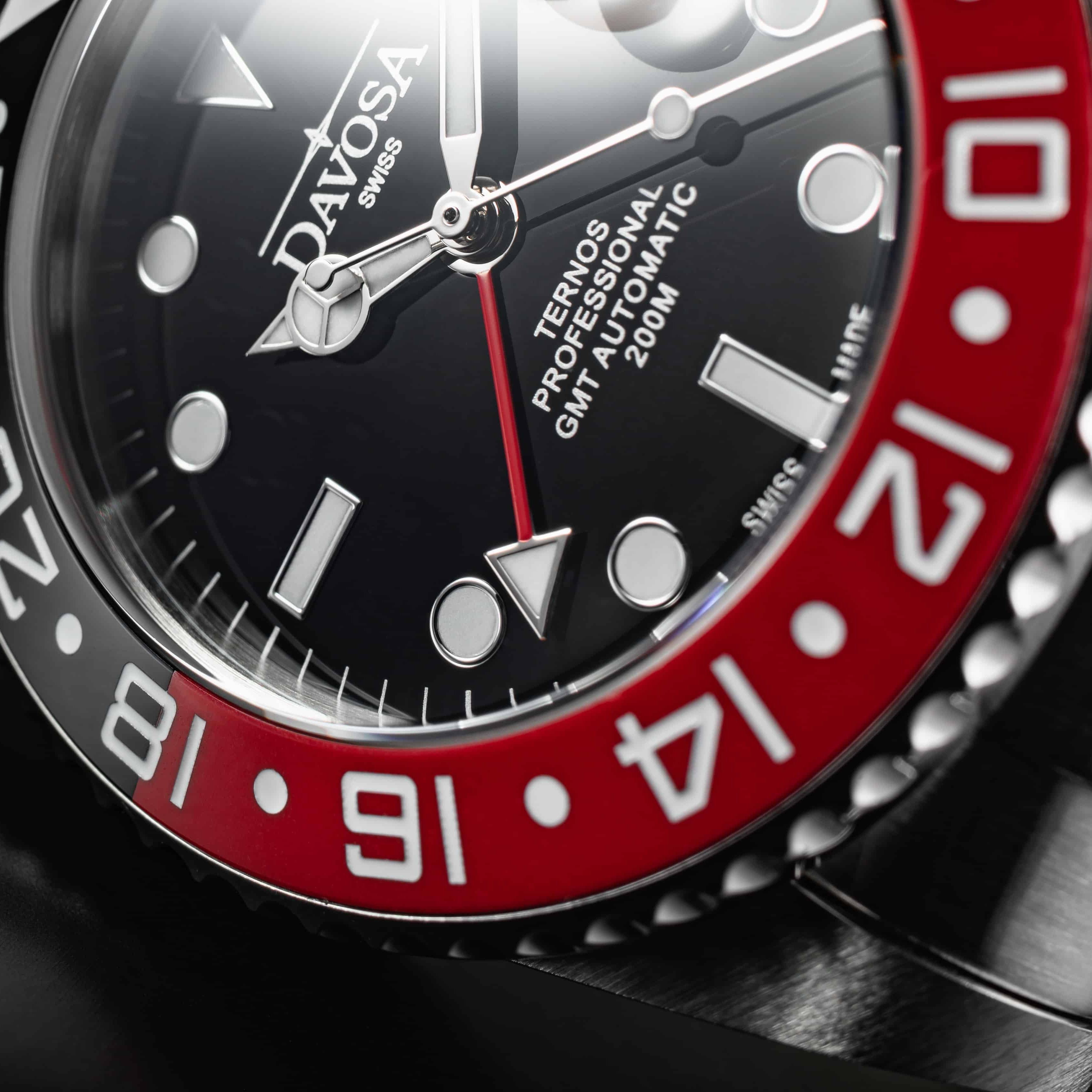 Ternos Professional Automatic 200m GMT Black Red Diving Watch 16157109 GMT Davosa USA Official Distributor. Prices are Final. Tax & duties included.