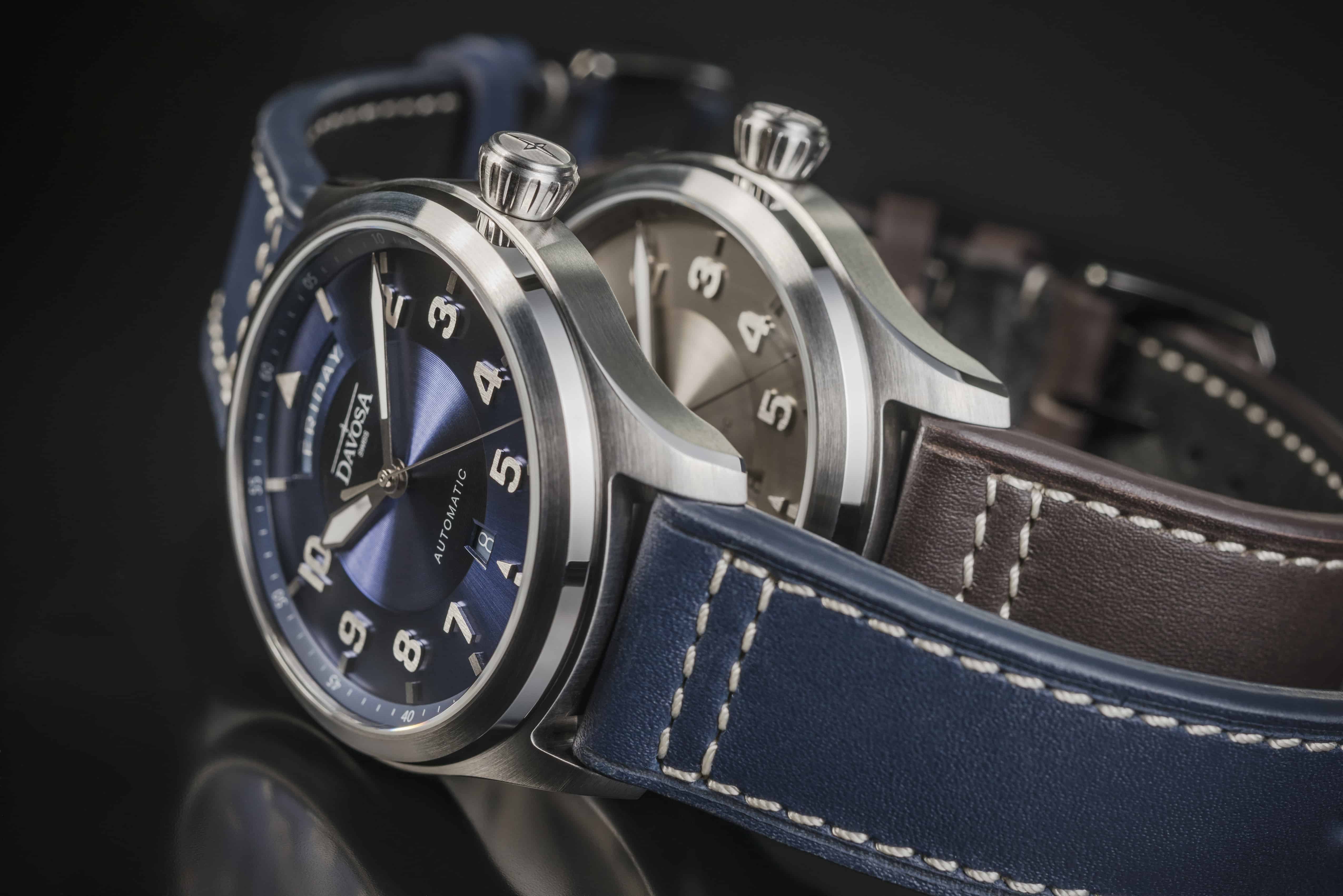 Newton Day-Date Automatic 44mm Blue Blue Pilot Watch 16158545 Pilot Davosa USA Official Distributor. Prices are Final. Tax & duties included.