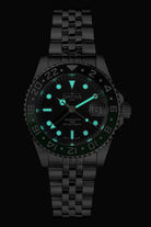 Ternos Ceramic Automatic GMT Swiss-Made Black Green Diving Watch 16159007 GMT Davosa USA Official Distributor. Prices are Final. Tax & duties included.