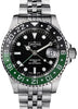 Ternos Ceramic Automatic GMT Swiss-Made Black Green Diving Watch 16159007