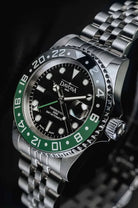 Ternos Ceramic Automatic GMT Swiss-Made Black Green Diving Watch 16159007 GMT Davosa USA Official Distributor. Prices are Final. Tax & duties included.