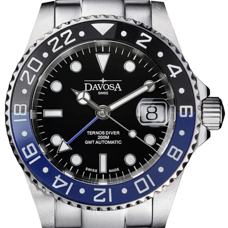 Davosa Ternos Ceramic Automatic GMT Swiss-Made 200m 16159060 Trialink Bracelet GMT Davosa USA Official Distributor. Prices are Final. Tax & duties included.