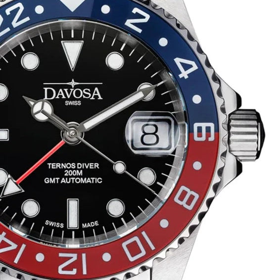Davosa Ternos Ceramic Automatic GMT Swiss-Made 200m 16159060 Trialink Bracelet GMT Davosa USA Official Distributor. Prices are Final. Tax & duties included.
