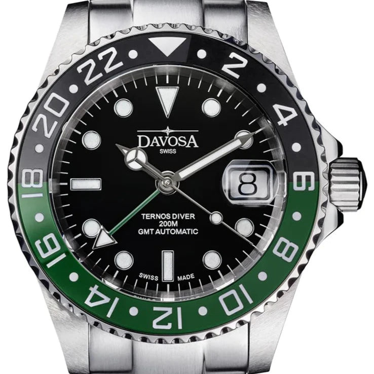 Davosa Ternos Ceramic Automatic GMT Swiss-Made 200m 16159060 Trialink Bracelet GMT Davosa USA Official Distributor. Prices are Final. Tax & duties included.