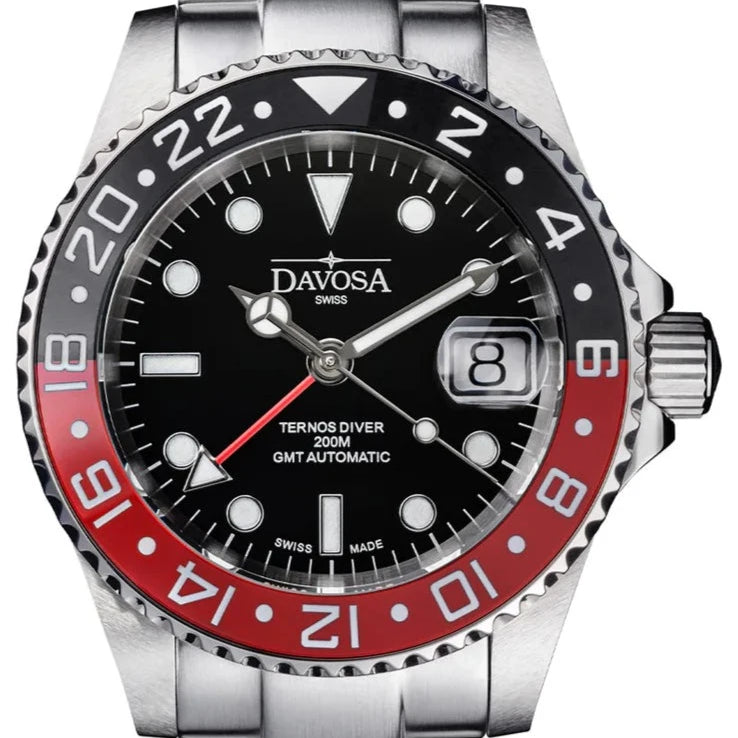 Davosa Ternos Ceramic Automatic GMT Swiss-Made 200m 16159060 Trialink Bracelet GMT Davosa USA Official Distributor. Prices are Final. Tax & duties included.
