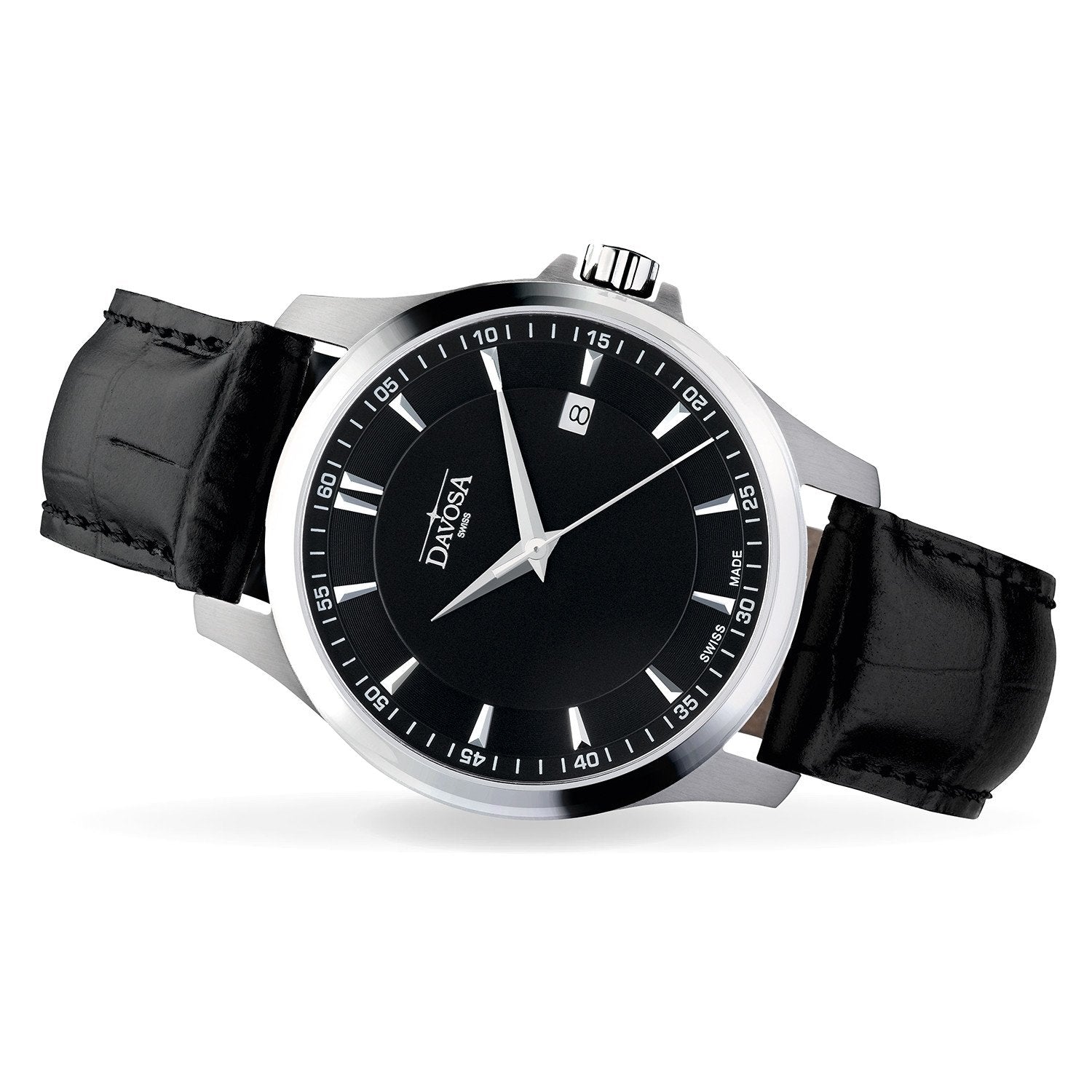 Classic Quartz Swiss-Made Black Executive Watch 16246655 Classic Davosa USA Official Distributor. Prices are Final. Tax & duties included.