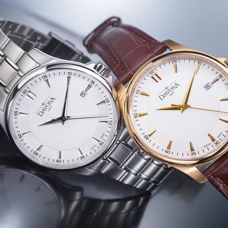 Classic Quartz Swiss-Made White Gold Executive Watch 16246715 Classic Davosa USA Official Distributor. Prices are Final. Tax & duties included.