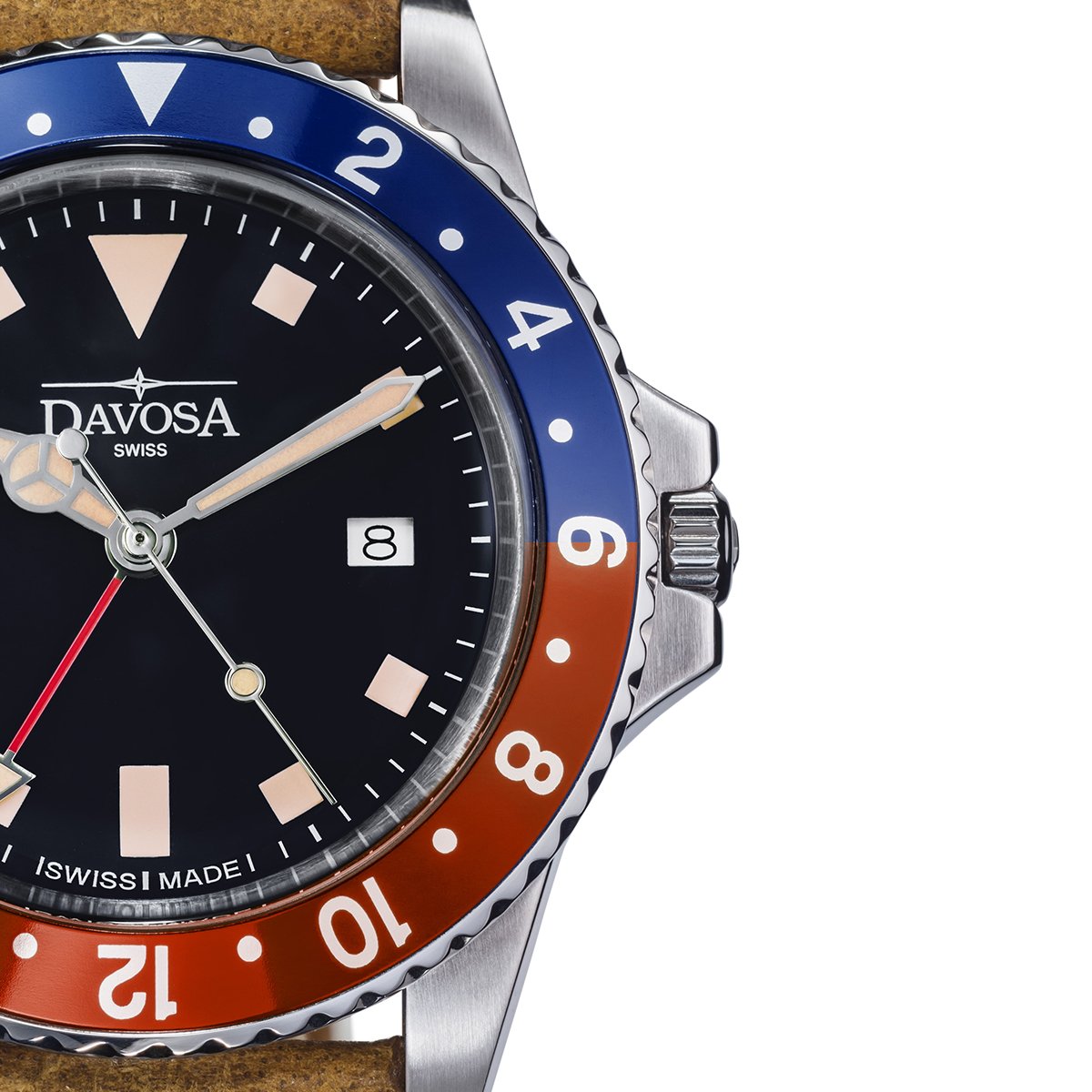 Vintage Quartz 100m Red Blue Men's Diver Watch 16250095 Watches Davosa USA Official Distributor. Prices are Final. Tax & duties included.