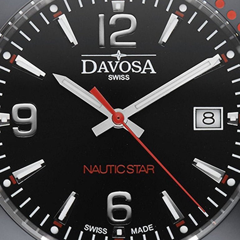 Nautic Star Quartz Swiss-Made 100m Black Red Diver Watch 16347265 Diver Davosa USA Official Distributor. Prices are Final. Tax & duties included.