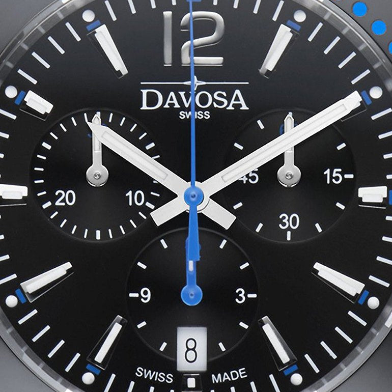 Nautic Star Quartz Chronograph 100m Black Blue Diving Watch 16347345 Chronograph Davosa USA Official Distributor. Prices are Final. Tax & duties included.