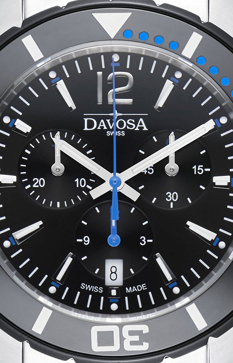 Nautic Star Quartz Chronograph 100m Black Blue Diving Watch 16347345 Chronograph Davosa USA Official Distributor. Prices are Final. Tax & duties included.