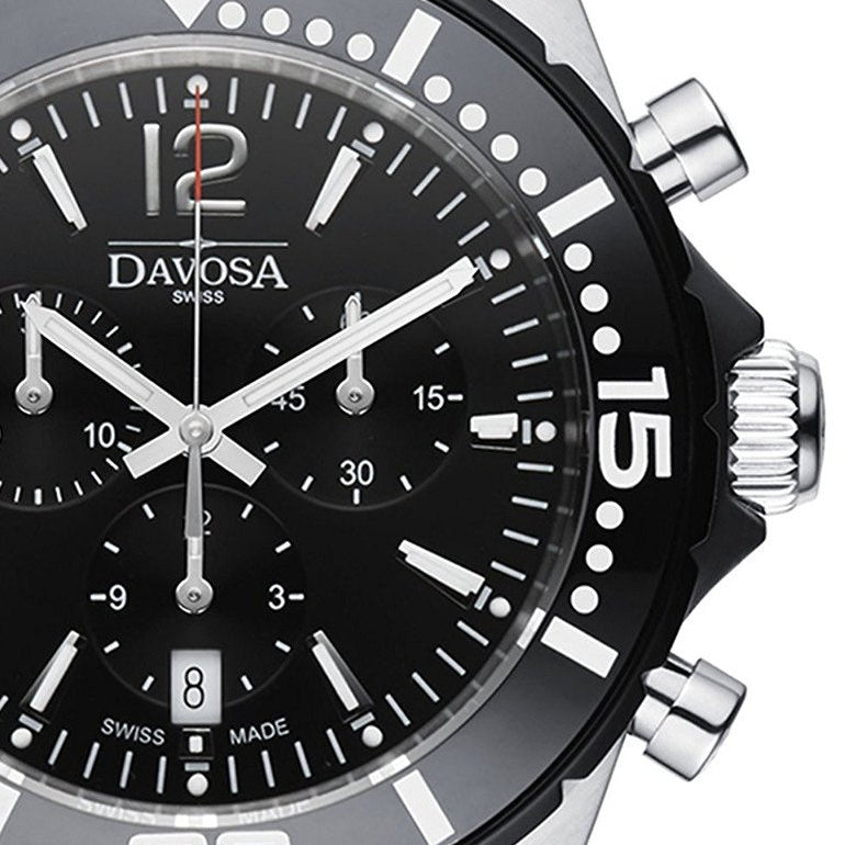 Nautic Star Quartz Chronograph 100m Black Diving Watch 16347315 Chronograph Davosa USA Official Distributor. Prices are Final. Tax & duties included.