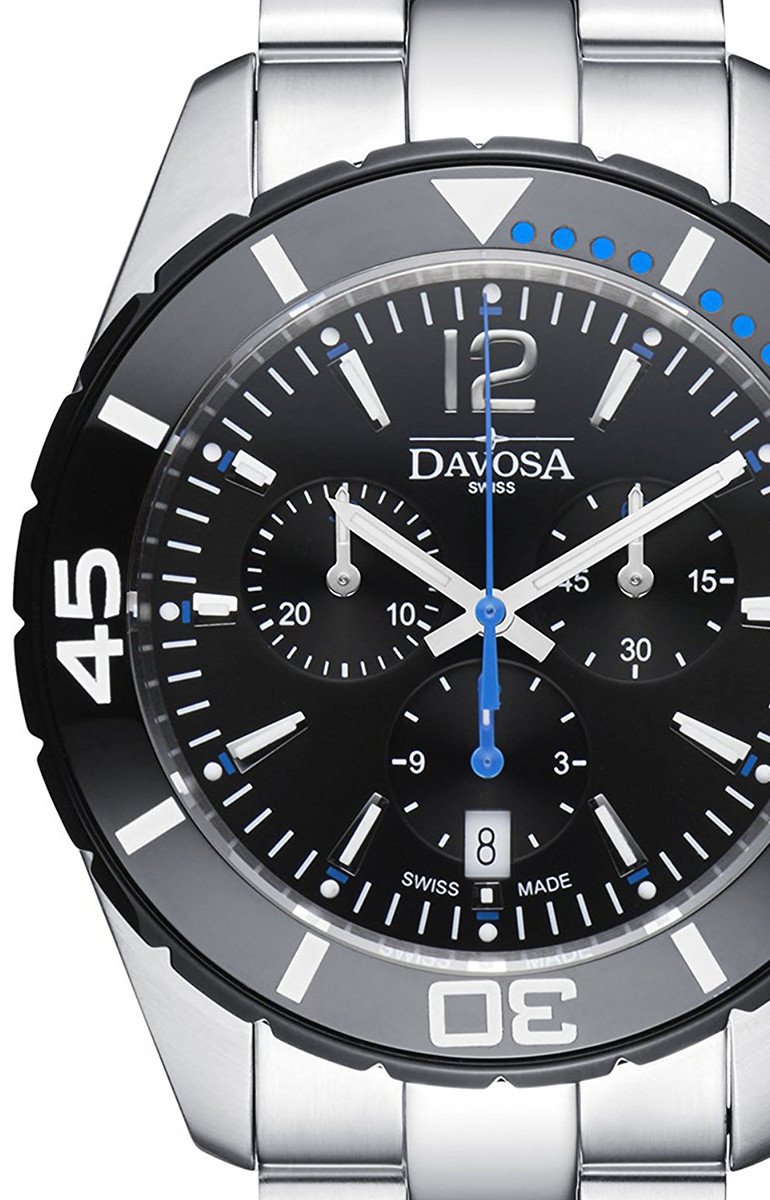 Nautic Star Quartz Chronograph 100m Black Blue Diving Watch 16347345 Chronograph Davosa USA Official Distributor. Prices are Final. Tax & duties included.