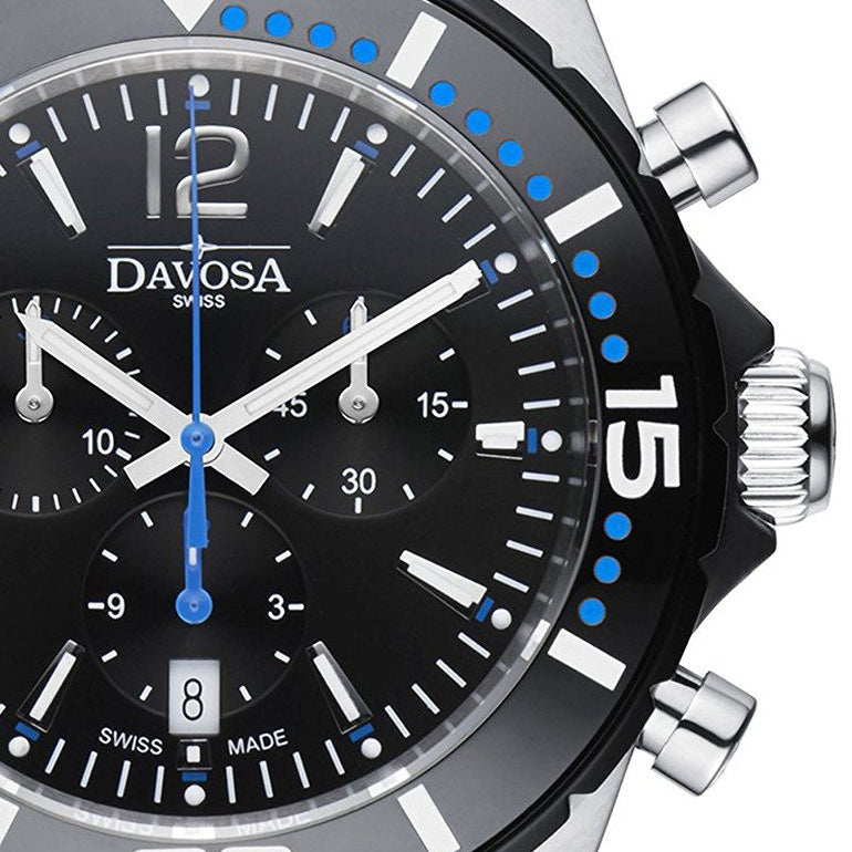 Nautic Star Quartz Chronograph 100m Black Blue Diving Watch 16347345 Chronograph Davosa USA Official Distributor. Prices are Final. Tax & duties included.