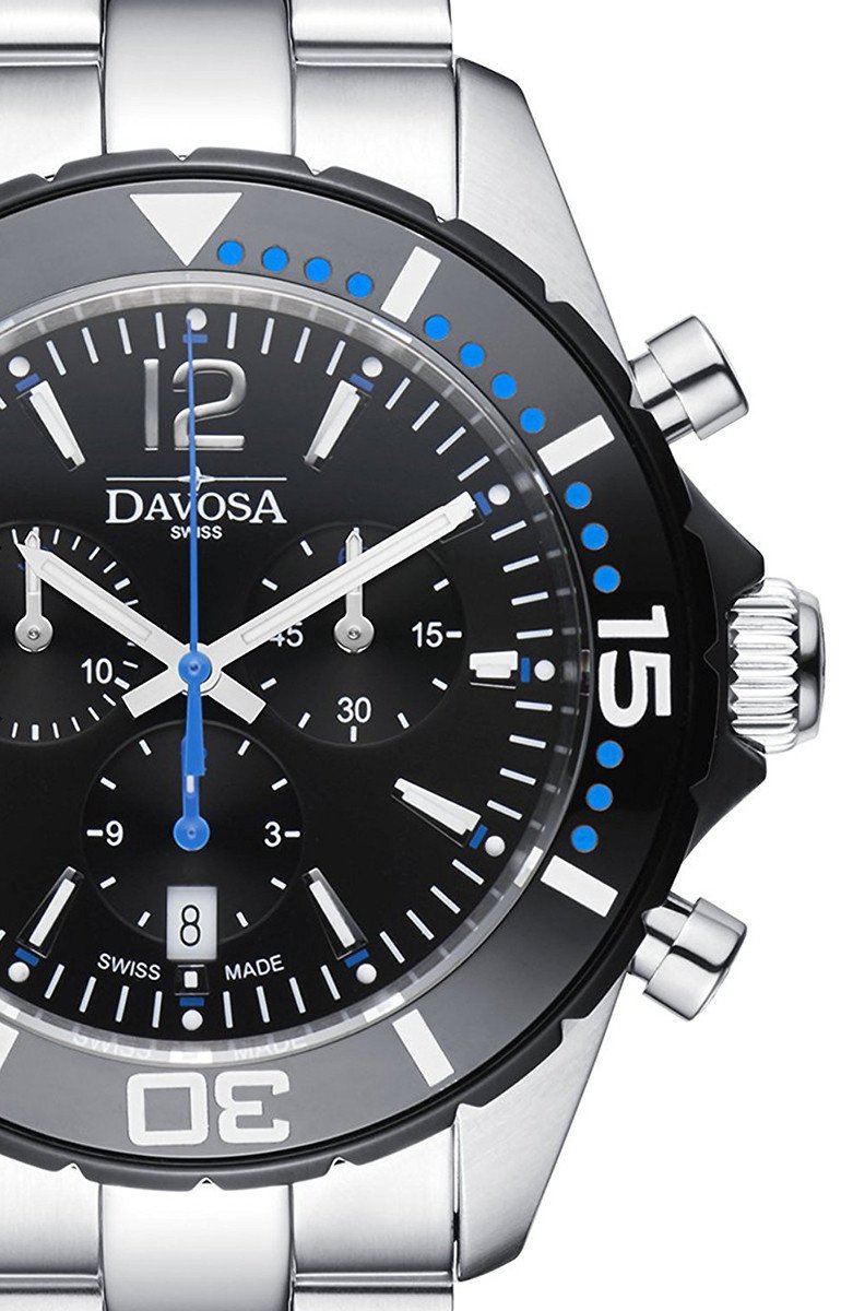Nautic Star Quartz Chronograph 100m Black Blue Diving Watch 16347345 Chronograph Davosa USA Official Distributor. Prices are Final. Tax & duties included.