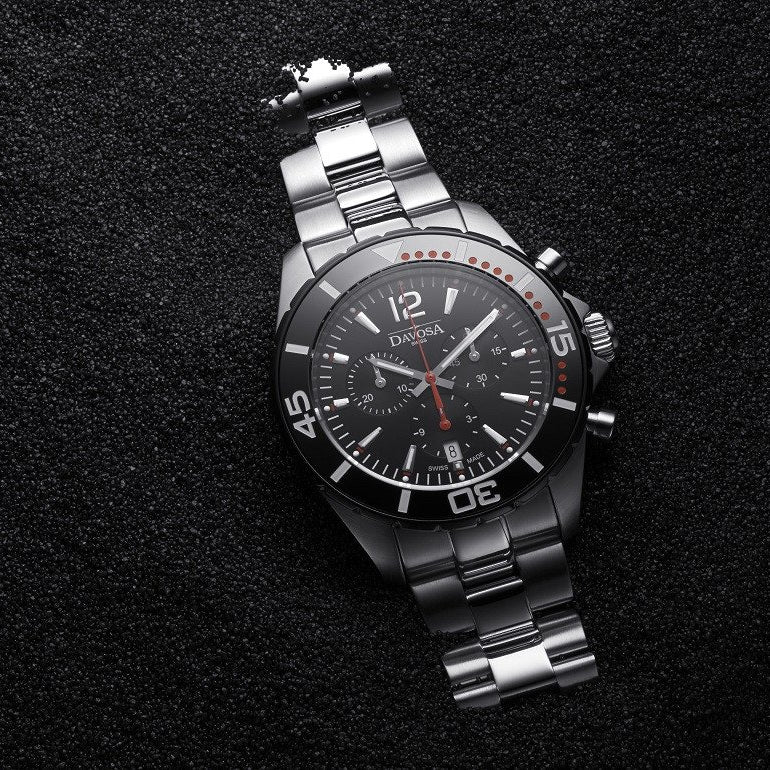 Nautic Star Quartz Chronograph 100m Black Red Diving Watch 16347365 Chronograph Davosa USA Official Distributor. Prices are Final. Tax & duties included.