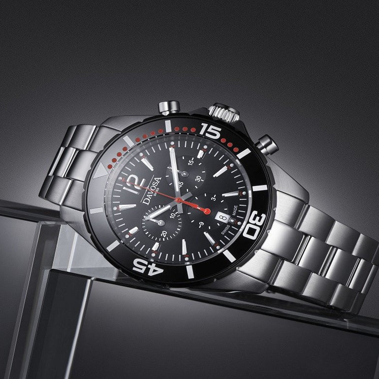 Nautic Star Quartz Chronograph 100m Black Red Diving Watch 16347365 Chronograph Davosa USA Official Distributor. Prices are Final. Tax & duties included.