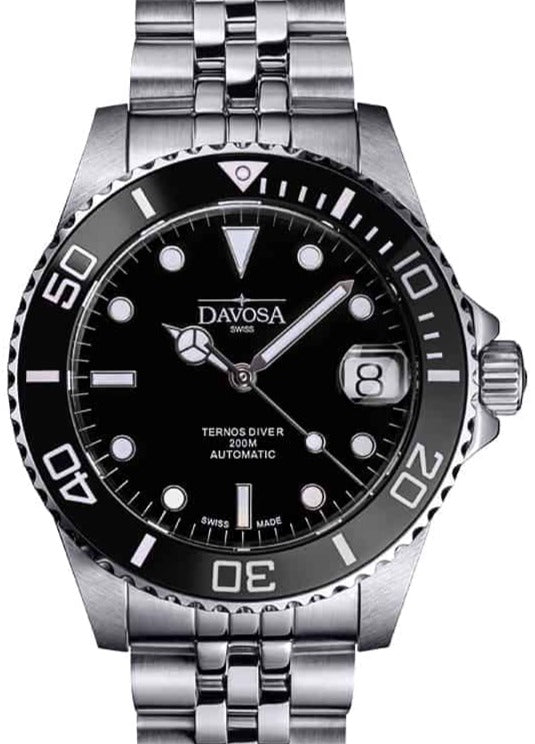 Davosa Swiss Ternos Medium unisex automatic watch 36.5mm Black 