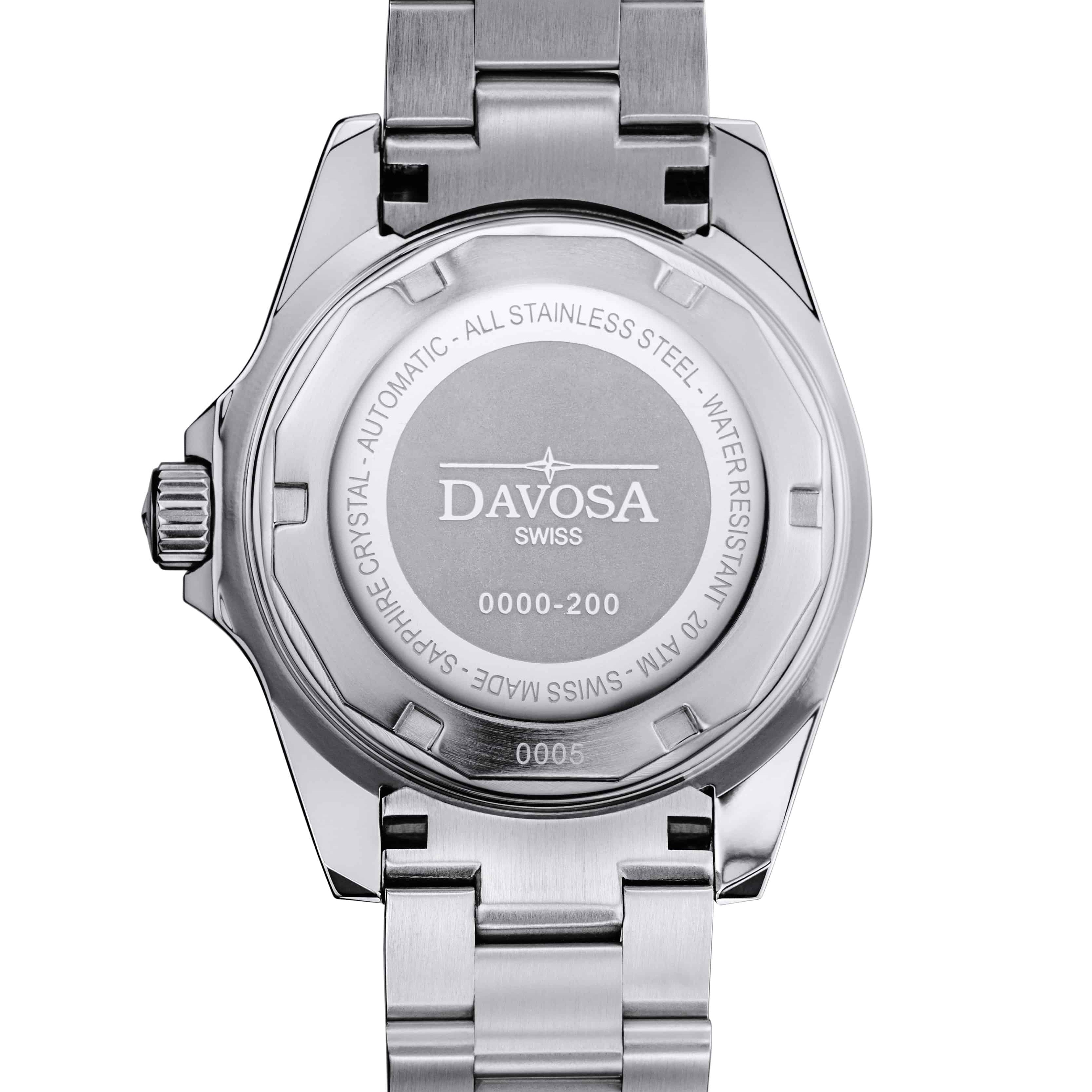 Ternos Medium Automatic Swiss-Made Black Men's Diver Watch 16619550 Diver Davosa USA Official Distributor. Prices are Final. Tax & duties included.