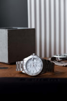 Ternos Medium Automatic Swiss-Made White Diving Watch 16619510 Diver Davosa USA Official Distributor. Prices are Final. Tax & duties included.