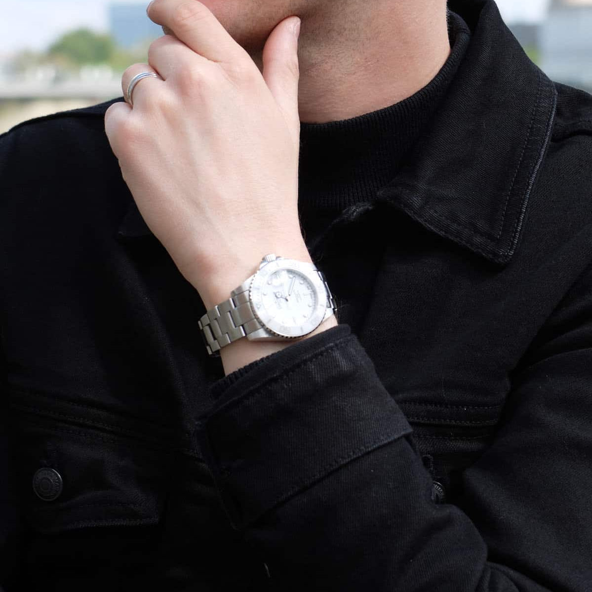 Ternos Medium Automatic Swiss-Made White Diving Watch 16619510 Diver Davosa USA Official Distributor. Prices are Final. Tax & duties included.