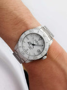 Ternos Medium Automatic Swiss-Made White Diving Watch 16619510 Diver Davosa USA Official Distributor. Prices are Final. Tax & duties included.