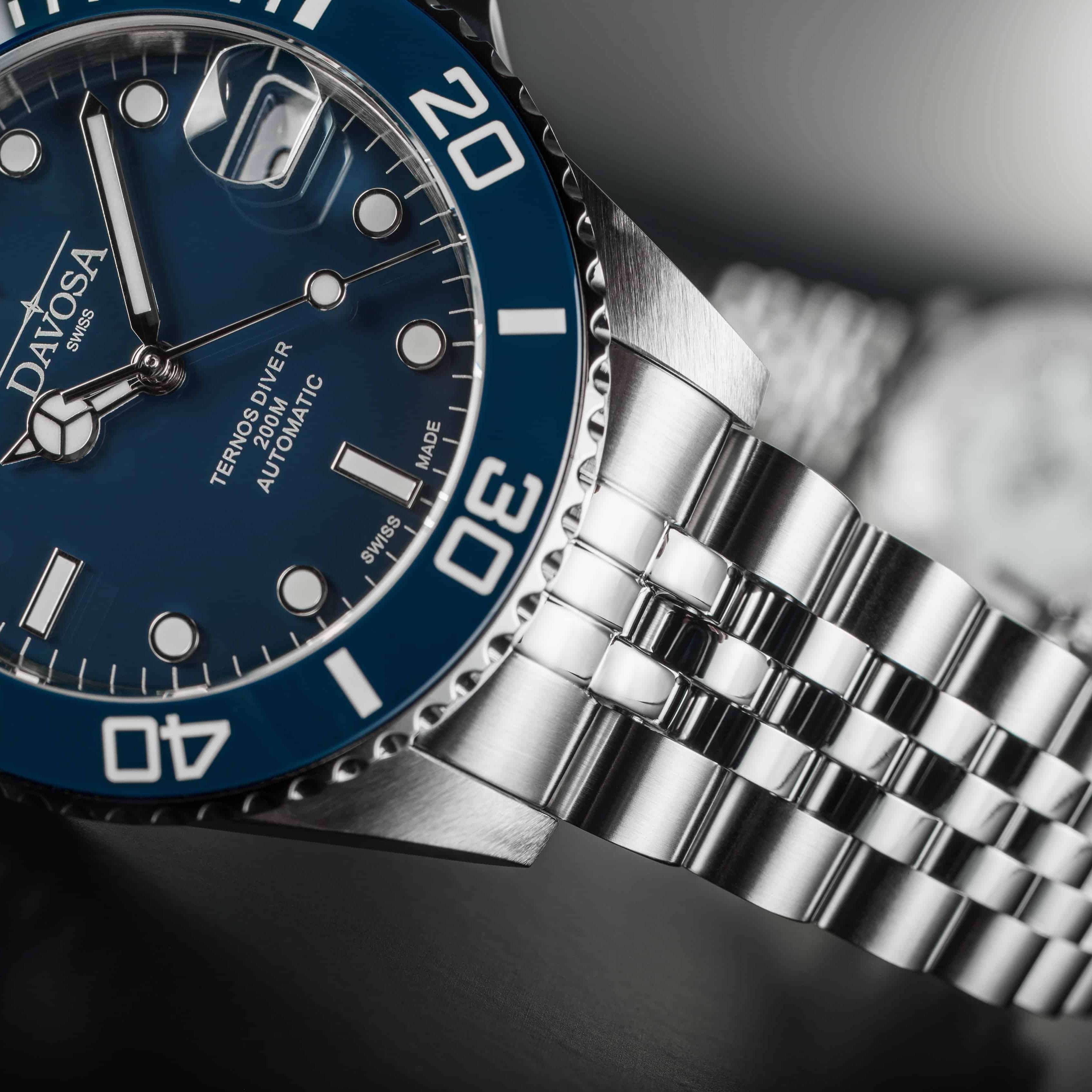 Ternos Medium Automatic 200m Swiss-Made Blue Men's Diver Watch 16619504 Diver Davosa USA Official Distributor. Prices are Final. Tax & duties included.